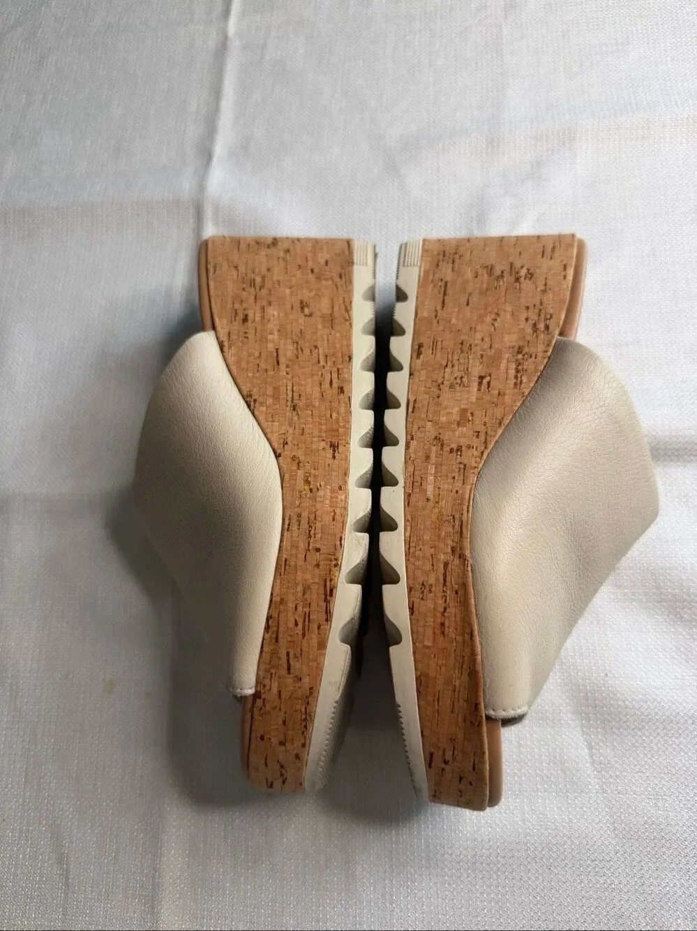 Sorel Women’s Cameron Wedge Mule Leather Slip On Taupe Platform Sandals Size 6